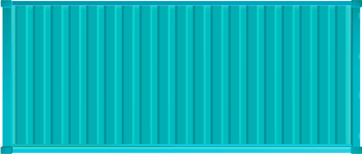 light blue greenish container